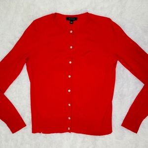 Ann Taylor Rose Red Cardigan